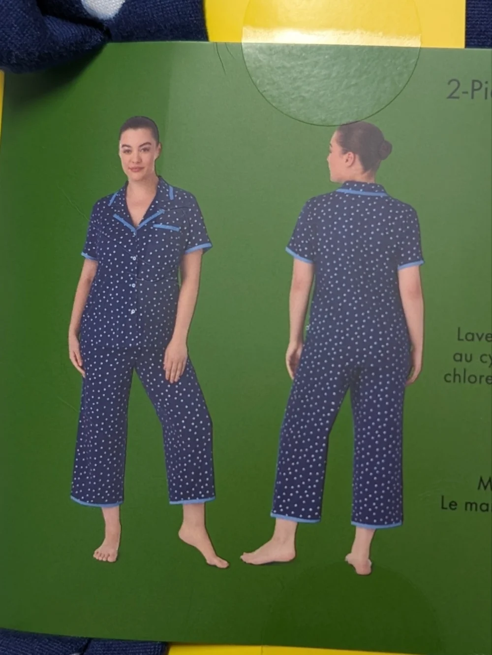 Kate Spade New York Blue & White Polka Dot Design Spring / Summer Pj Set π - Picture 5 of 10